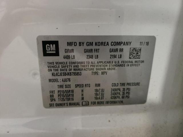 2019 Buick Encore Preferred VIN: KL4CJESB4KB795853 Lot: 60723334