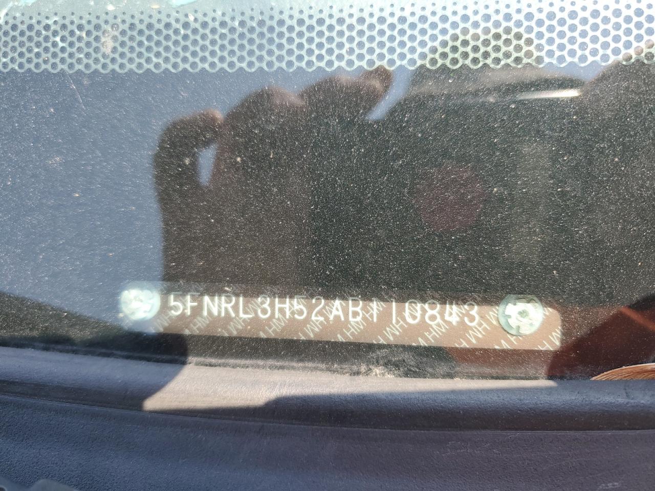 5FNRL3H52AB110843 2010 Honda Odyssey Ex