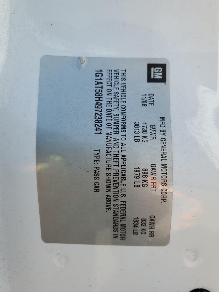 1G1AT58H497238241 2009 Chevrolet Cobalt Lt