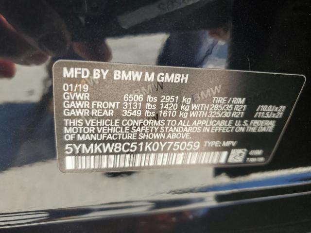 VIN 5YMKW8C51K0Y75059 2019 BMW X6, M no.13