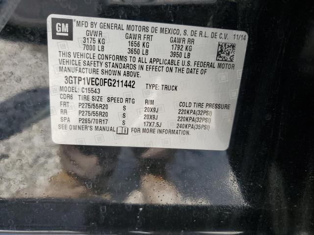 2015 GMC Sierra C1500 Slt VIN: 3GTP1VEC0FG211442 Lot: 58833104