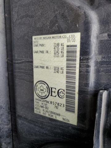 2010 Nissan Maxima S VIN: 1N4AA5AP9AC857823 Lot: 60340134