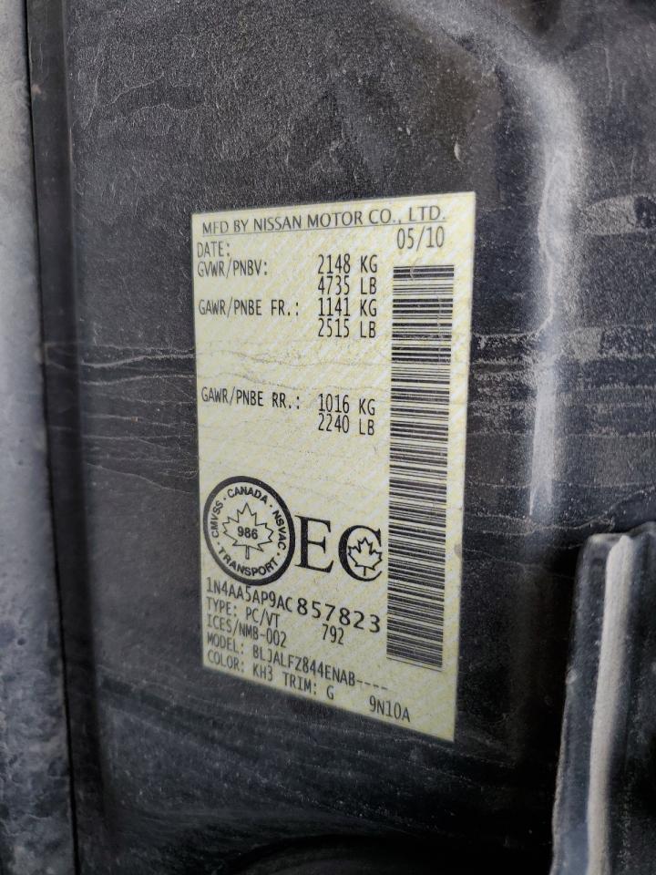 1N4AA5AP9AC857823 2010 Nissan Maxima S