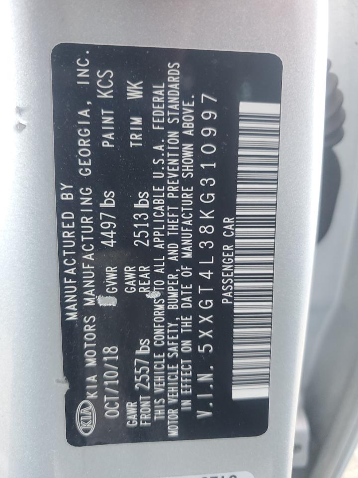 5XXGT4L38KG310997 2019 Kia Optima Lx