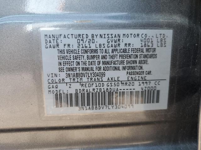 2020 Nissan Sentra Sr VIN: 3N1AB8DV7LY304099 Lot: 59030104