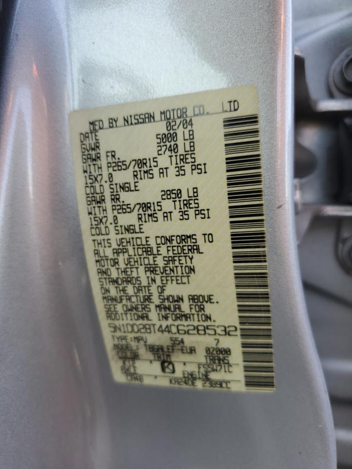5N1DD28T44C628532 2004 Nissan Xterra Xe