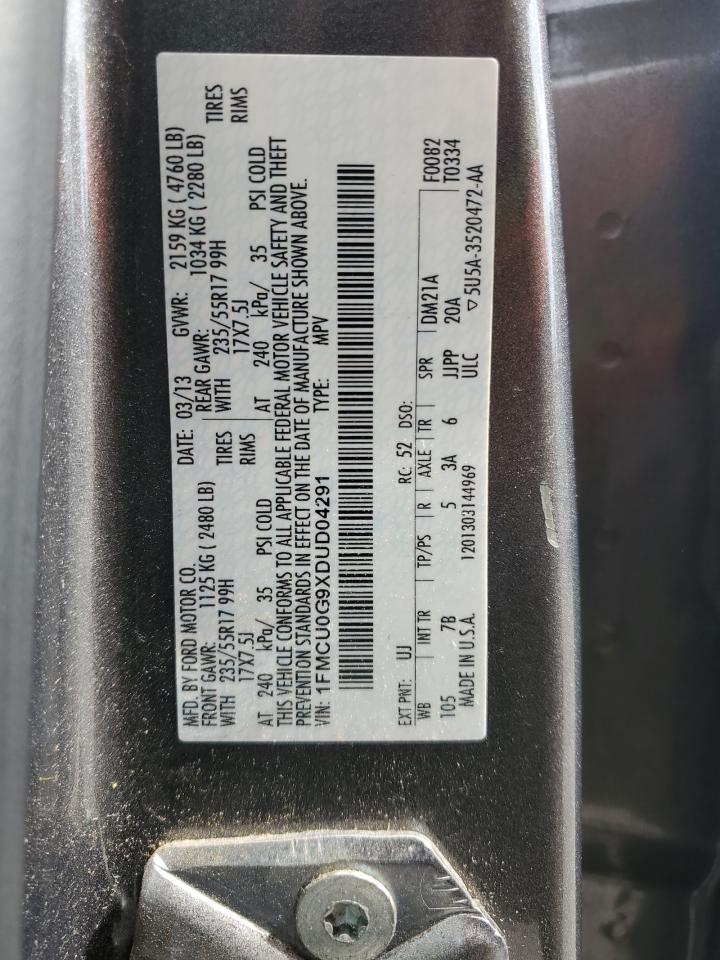 1FMCU0G9XDUD04291 2013 Ford Escape Se