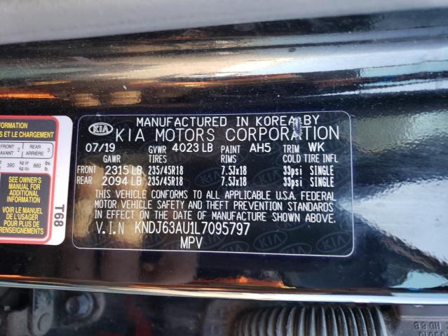 2020 Kia Soul Gt Line VIN: KNDJ63AU1L7095797 Lot: 60509394