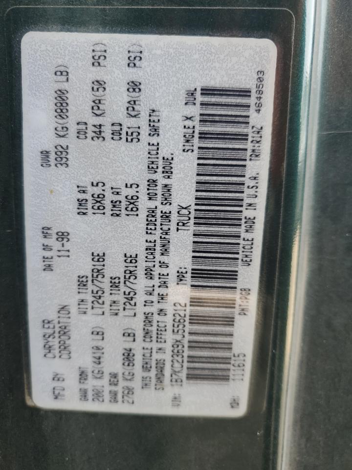 1B7KC2369XJ556212 1999 Dodge Ram 2500