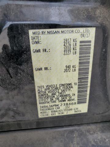 2017 NISSAN ALTIMA 2.5 - 1N4AL3AP9HC238468