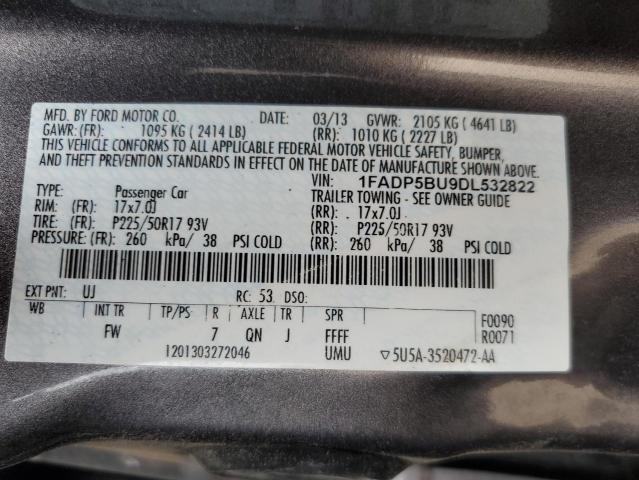 2013 Ford C-Max Sel VIN: 1FADP5BU9DL532822 Lot: 59827994