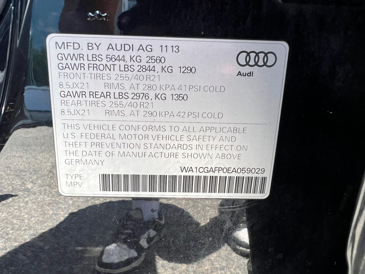 WA1CGAFP0EA059029 2014 Audi Sq5 Premium Plus