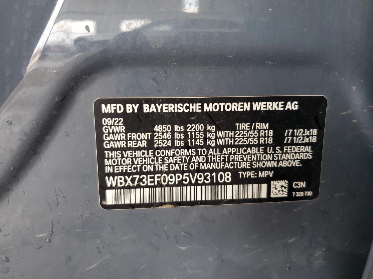 WBX73EF09P5V93108 2023 BMW X1 xDrive28I