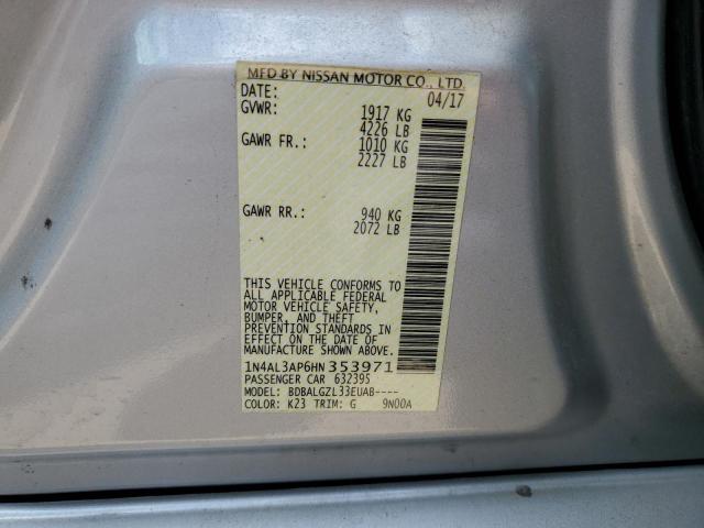 2017 NISSAN ALTIMA 2.5 - 1N4AL3AP6HN353971