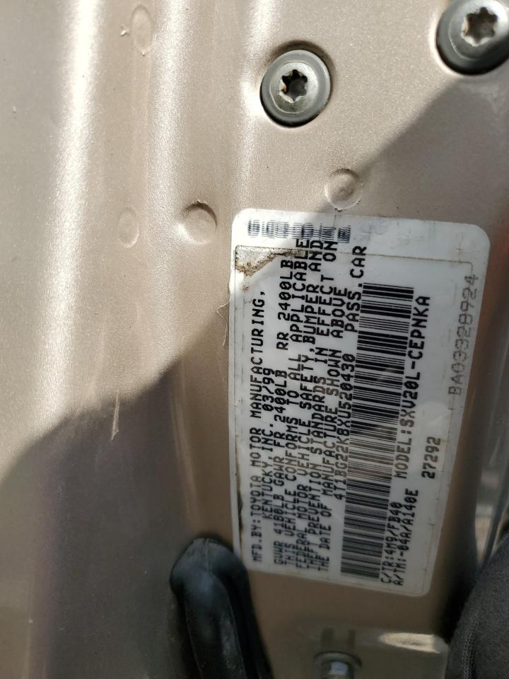 4T1BG22K8XU520430 1999 Toyota Camry Ce