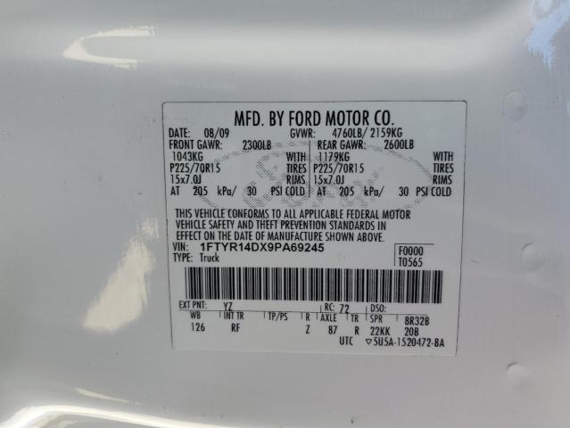 2009 Ford Ranger Super Cab VIN: 1FTYR14DX9PA69245 Lot: 59784924