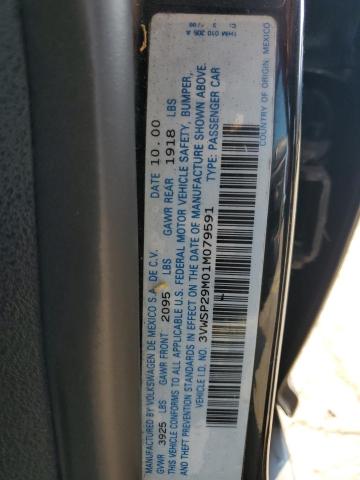 2001 Volkswagen Jetta Gls Tdi VIN: 3VWSP29M01M079591 Lot: 59440924