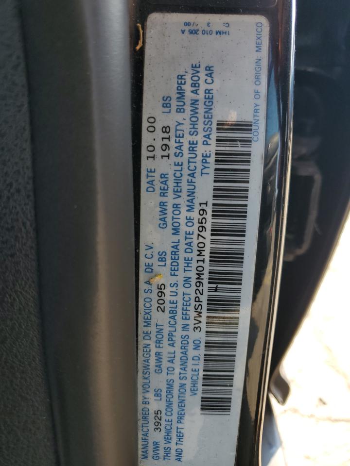 3VWSP29M01M079591 2001 Volkswagen Jetta Gls Tdi