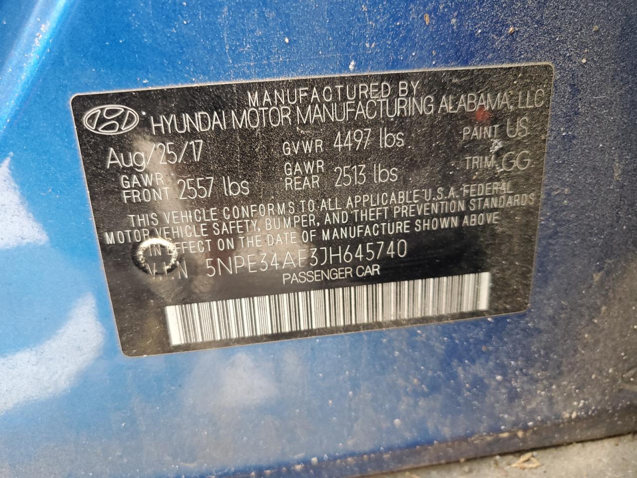 5NPE34AF3JH645740 2018 Hyundai Sonata Sport