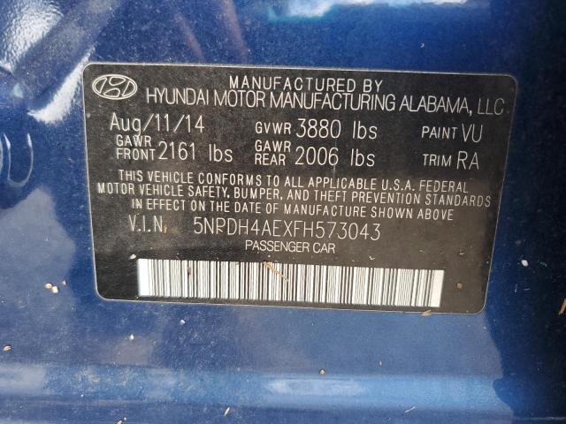 5NPDH4AEXFH573043 2015 HYUNDAI ELANTRA - Image 13