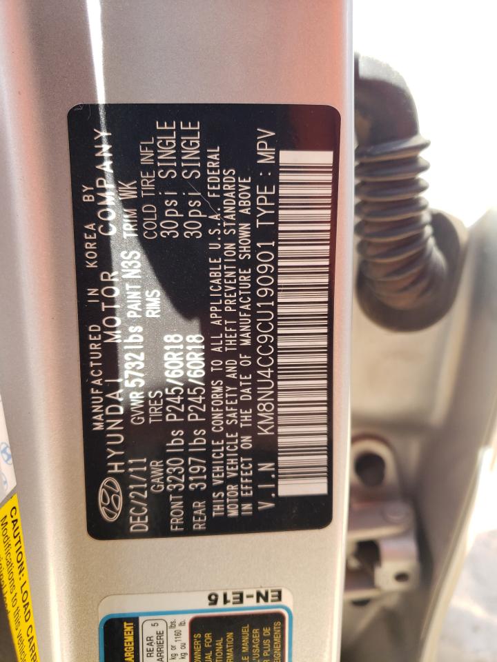 KM8NU4CC9CU190901 2012 Hyundai Veracruz Gls