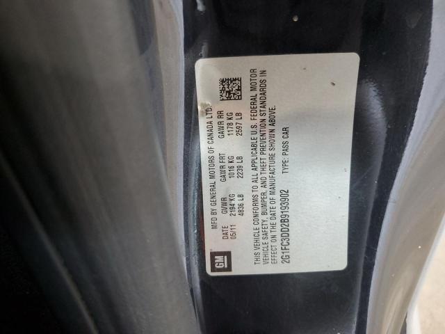 2011 Chevrolet Camaro Lt VIN: 2G1FC3DD2B9193902 Lot: 59220084