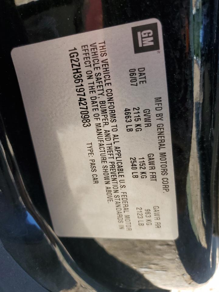 1G2ZH361974270983 2007 Pontiac G6 Gt