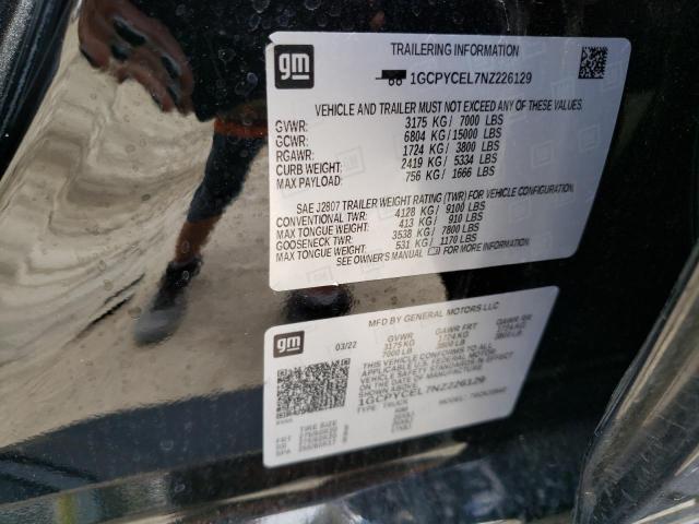 2022 Chevrolet Silverado Ltd K1500 Trail Boss Custom VIN: 1GCPYCEL7NZ226129 Lot: 58507794