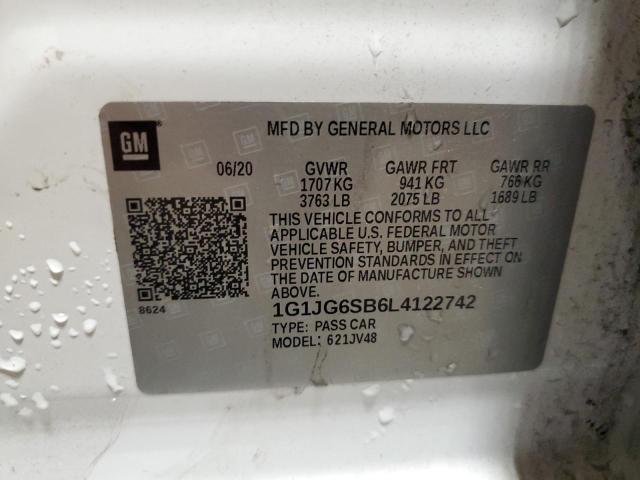 2020 Chevrolet Sonic VIN: 1G1JG6SB6L4122742 Lot: 60066064