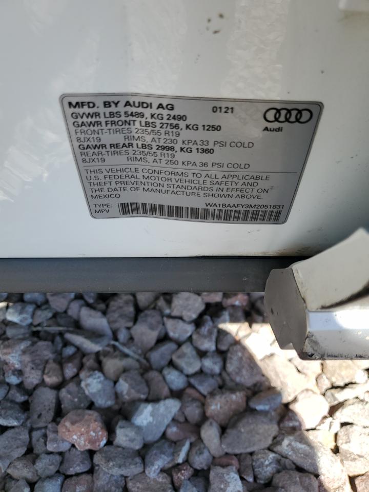 WA1BAAFY3M2051831 2021 Audi Q5 Premium Plus