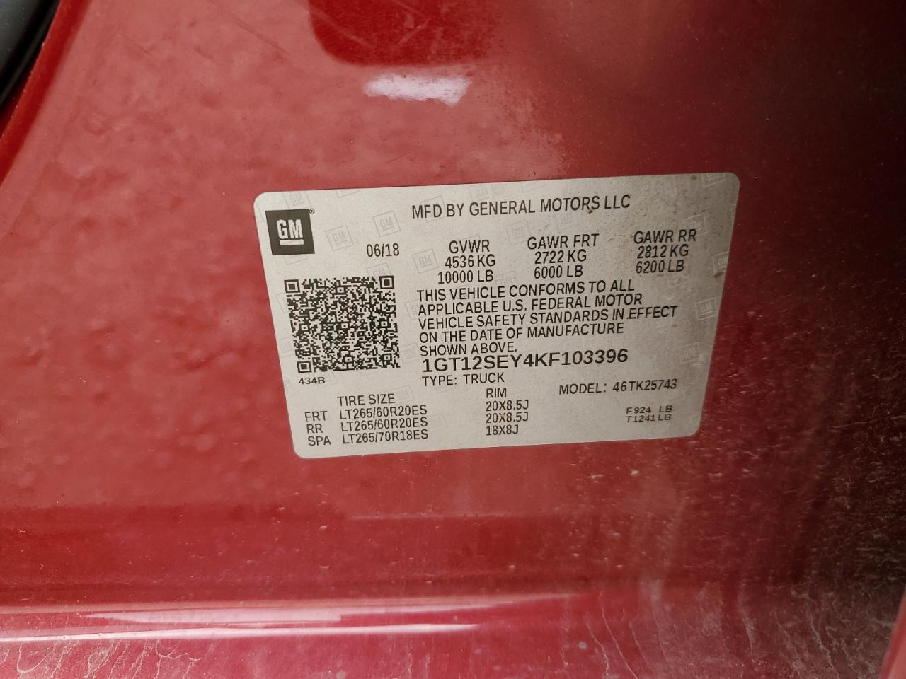 1GT12SEY4KF103396 2019 GMC Sierra K2500 Denali