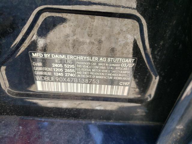 2007 Mercedes-Benz E 550 4Matic VIN: WDBUF90X47B138753 Lot: 59950074