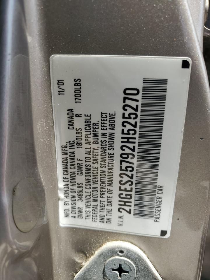 2HGES25792H525270 2002 Honda Civic Ex