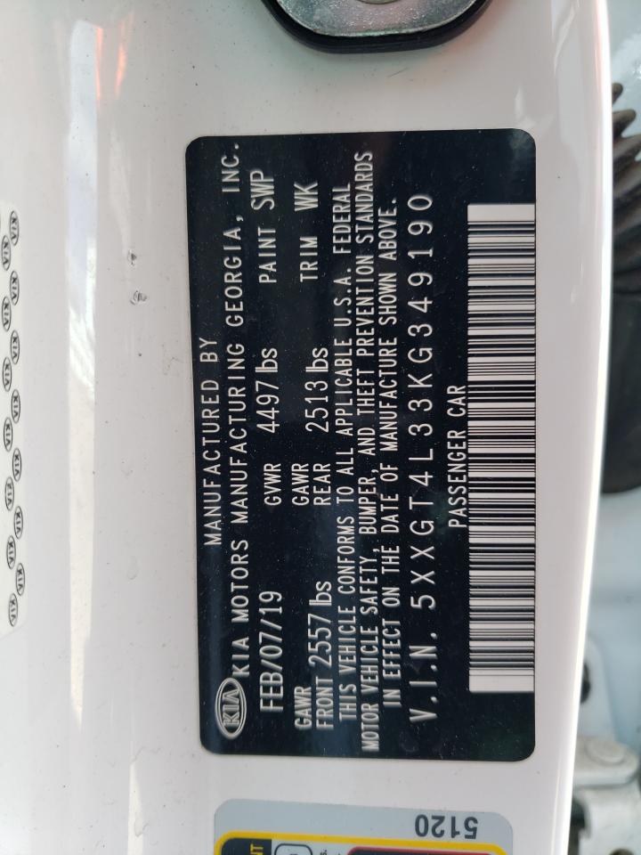 5XXGT4L33KG349190 2019 Kia Optima Lx