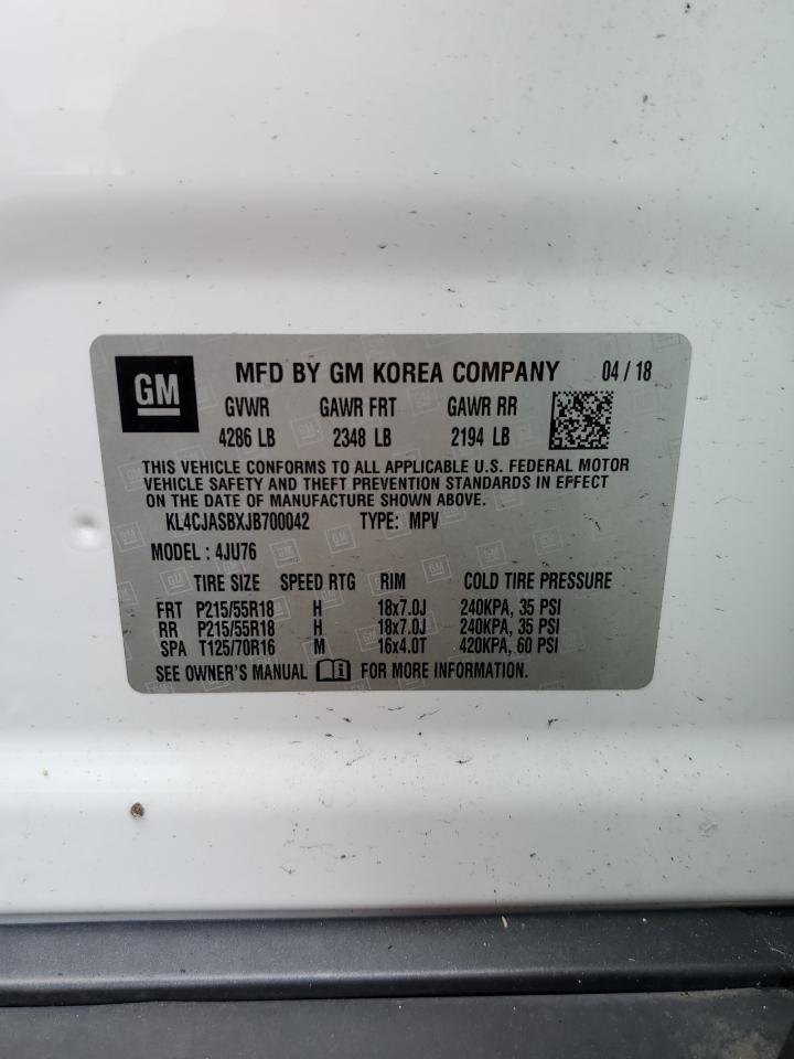 KL4CJASBXJB700042 2018 Buick Encore Preferred