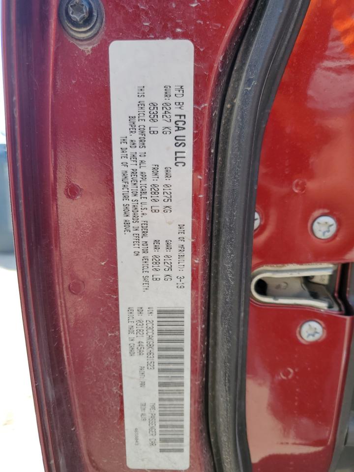 2C3CCAKG8KH631523 2019 Chrysler 300 Limited