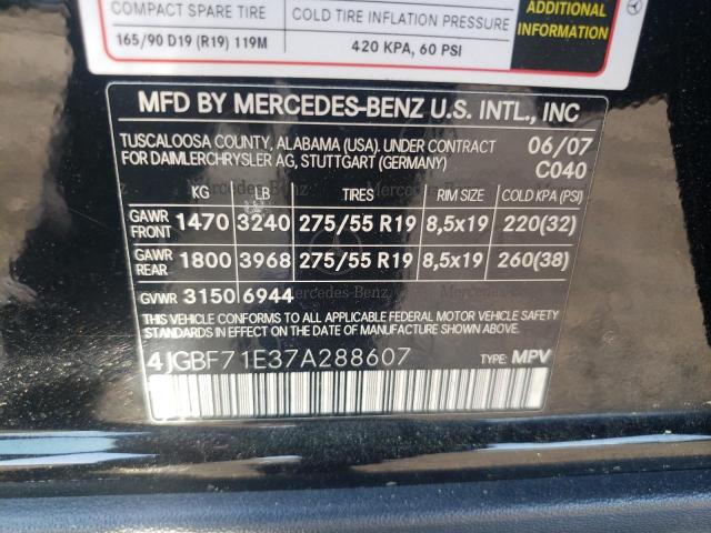 2007 Mercedes-Benz Gl 450 4Matic VIN: 4JGBF71E37A288607 Lot: 60166934