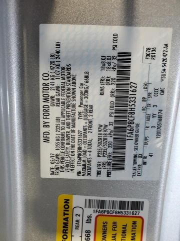 2017 Ford Mustang Gt VIN: 1FA6P8CF8H5331627 Lot: 59115894