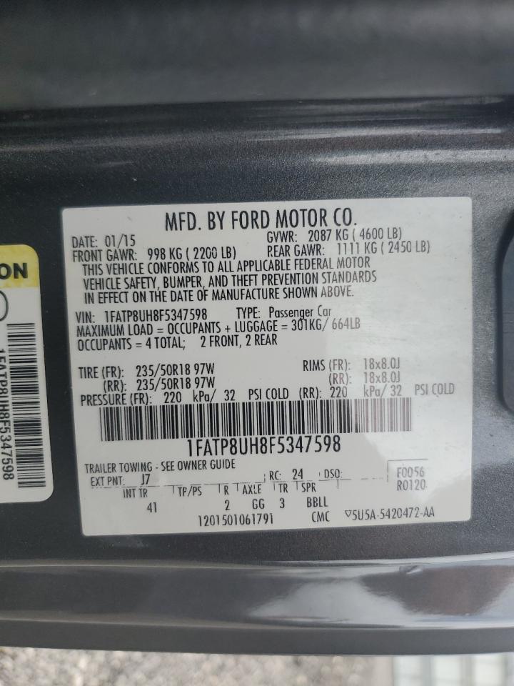 1FATP8UH8F5347598 2015 Ford Mustang