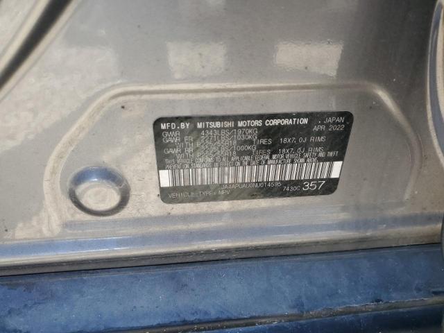 2022 Mitsubishi Outlander Sport Es VIN: JA4APUAU0NU014595 Lot: 58432654