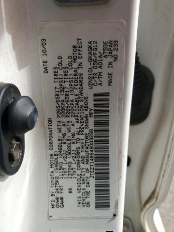 2004 Toyota 4Runner Sr5 VIN: JTEZT14R648003288 Lot: 60482414