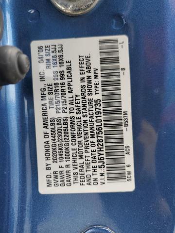 2006 Honda Element Ex VIN: 5J6YH28756L019735 Lot: 61066474