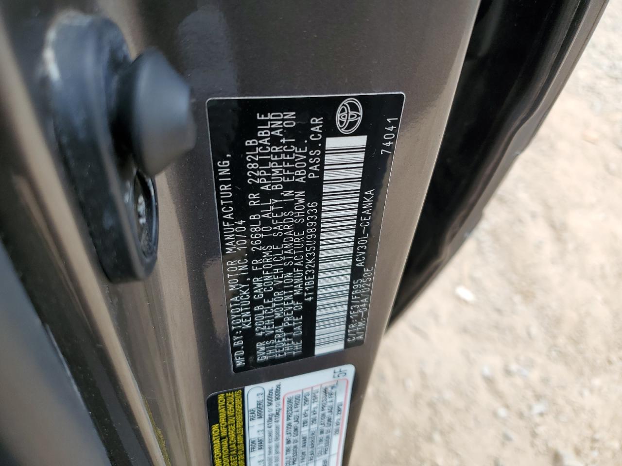 4T1BE32K35U989336 2005 Toyota Camry Le