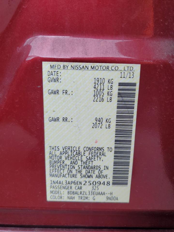 1N4AL3AP6EN250948 2014 Nissan Altima 2.5