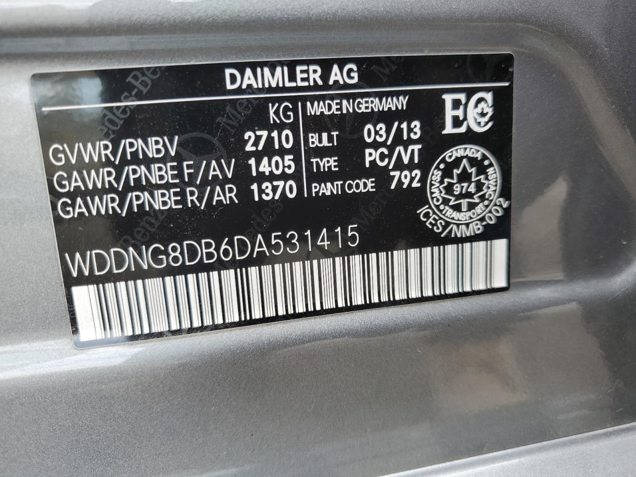 WDDNG8DB6DA531415 2013 Mercedes-Benz S 350 Bluetec