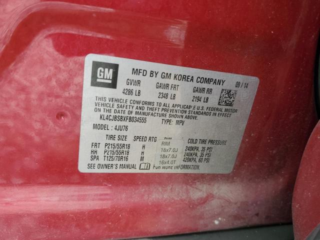 2015 Buick Encore Convenience VIN: KL4CJBSBXFB034555 Lot: 59581734