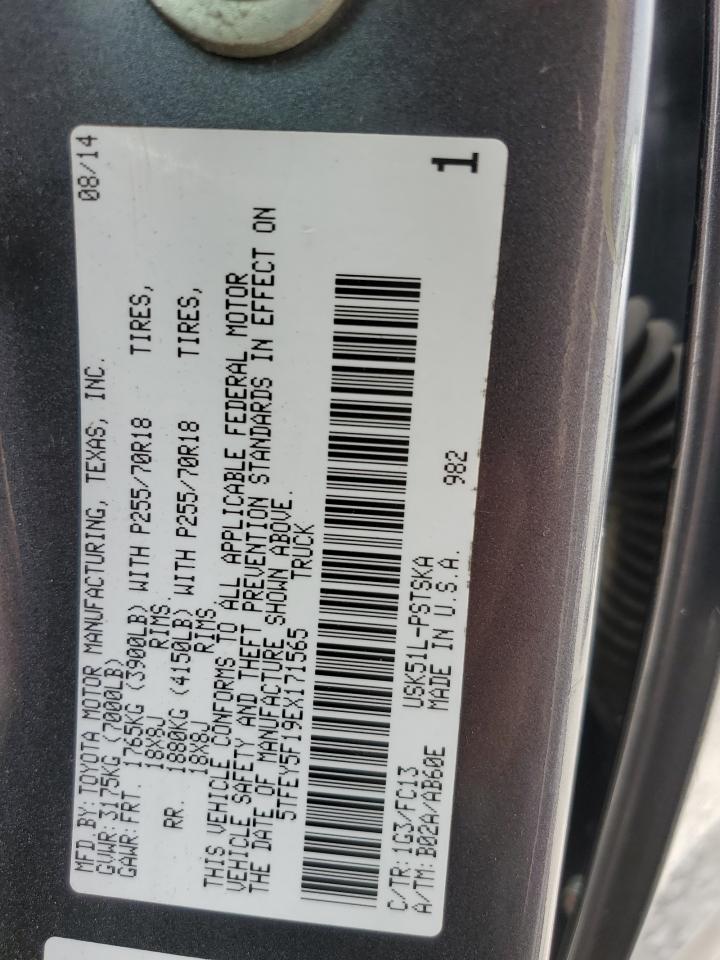 5TFEY5F19EX171565 2014 Toyota Tundra Crewmax Sr5