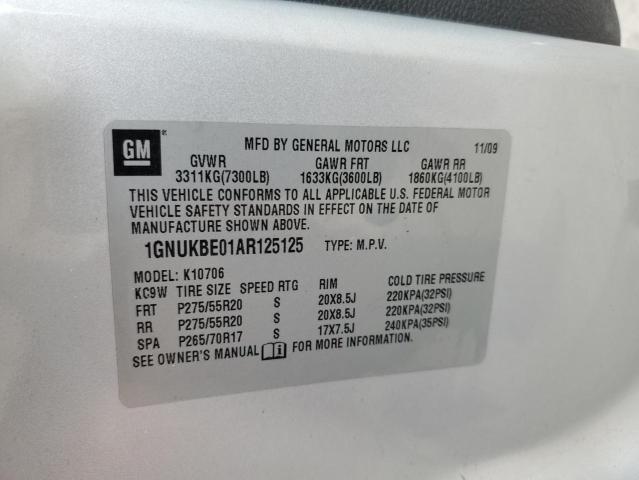 2010 Chevrolet Tahoe K1500 Lt VIN: 1GNUKBE01AR125125 Lot: 57210294