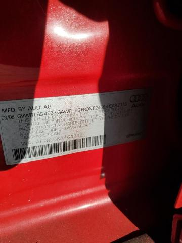 2008 Audi A4 2.0T VIN: WAUAF78E08A164346 Lot: 60516194