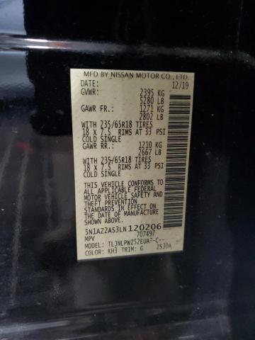 2020 Nissan Murano S VIN: 5N1AZ2AS3LN120206 Lot: 58518804